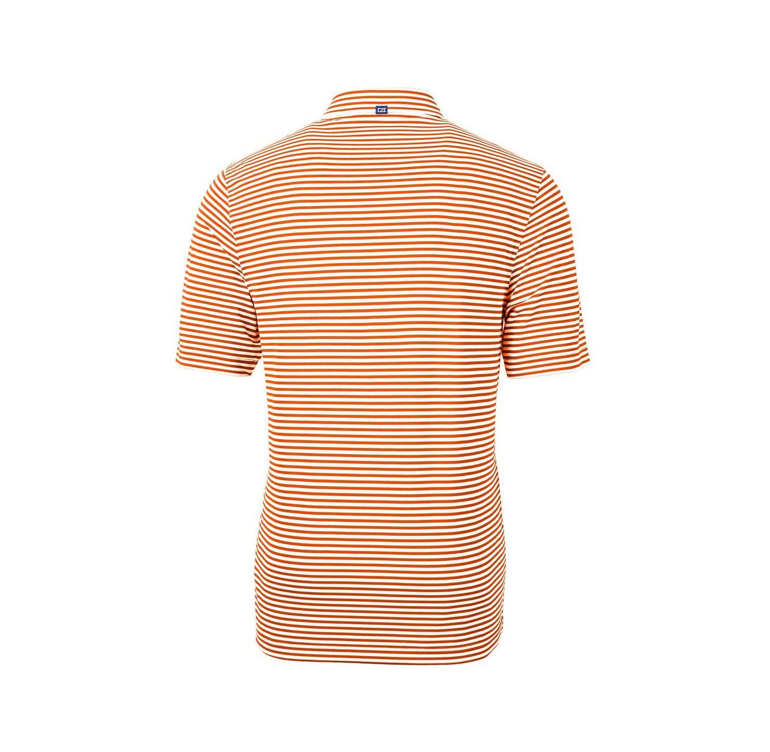 Men's Orange Chicago Bears Throwback Logo Virtue Eco Pique Stripe Polo