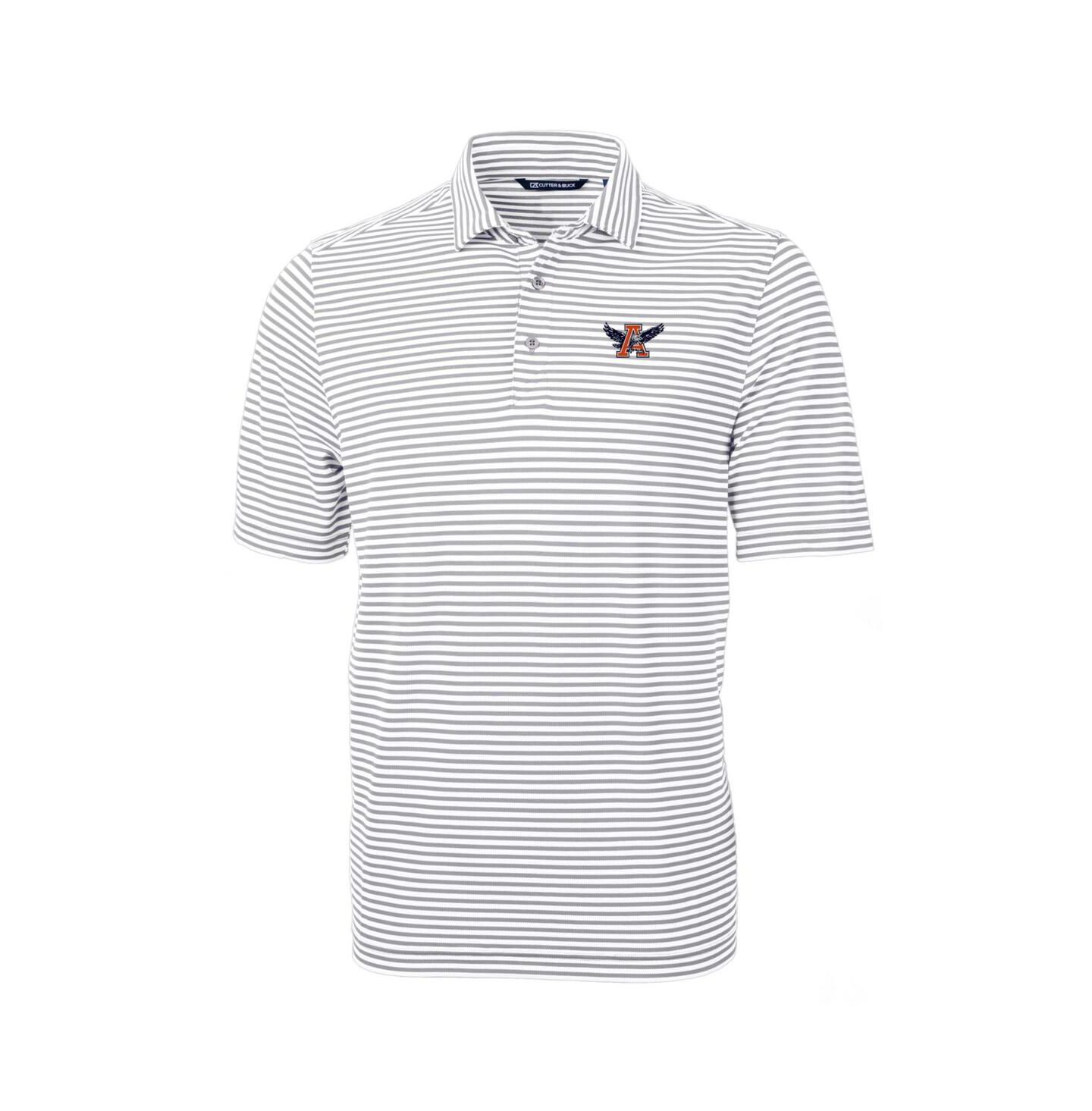 Мужское поло Cutter & Buck Auburn Tigers Throwback Logo Virtue Eco Pique Stripe Polo, цвет: Тёмно-синий — фото 5