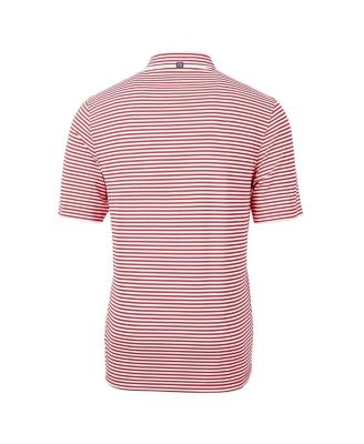 Men's Red Atlanta Falcons Throwback Team Logo Virtue Eco Pique Stripe Polo