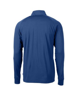 Men's Royal Seattle Seahawks Adapt Eco Knit Stretch Quarter-Zip Throwback Pullover Top