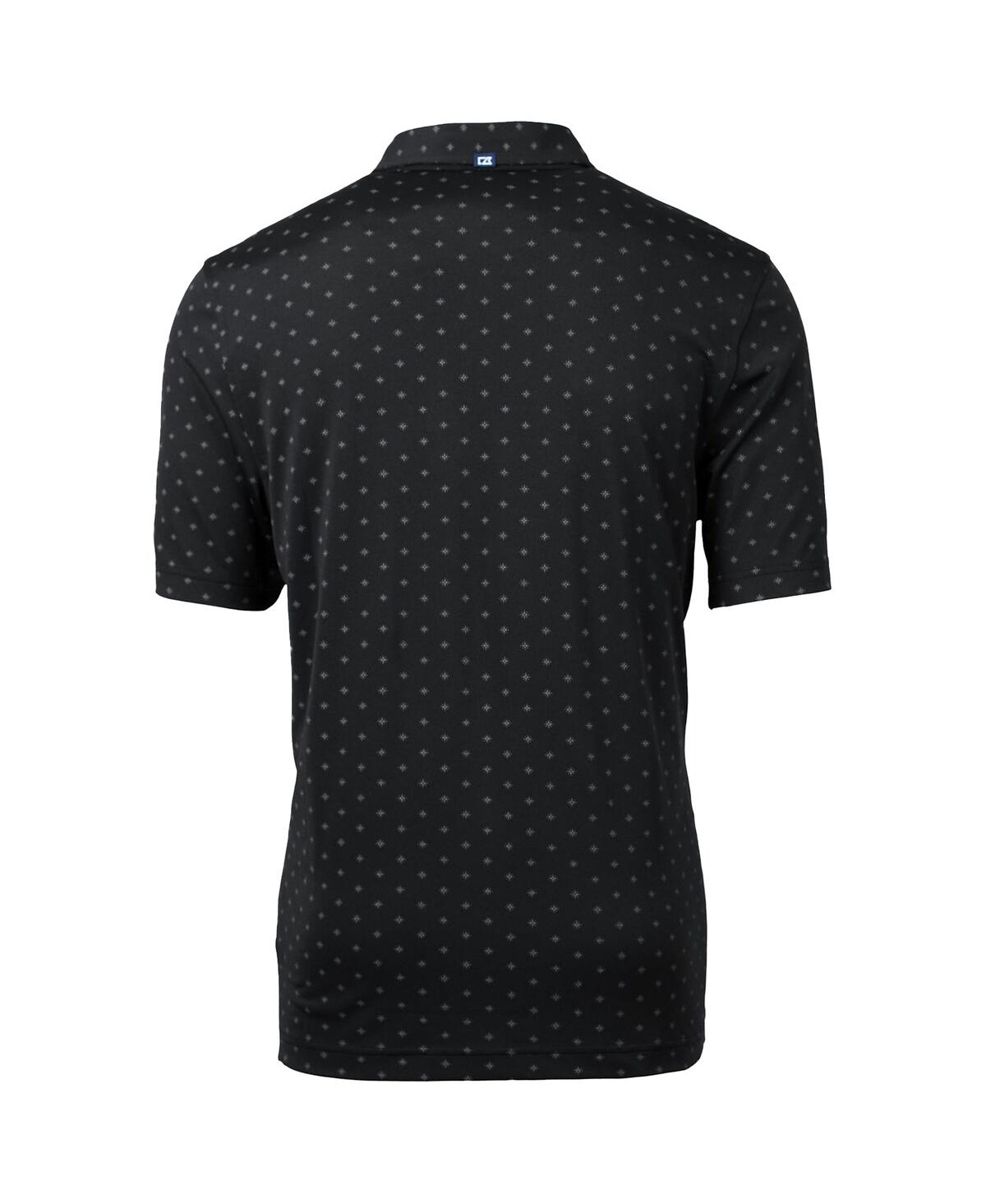 Cutter & Buck Men's Arkansas Razorbacks Virtue Eco Pique Tile Polo In Black