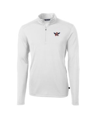 Men's White Auburn Tigers Virtue Eco Pique Quarter-Zip Pullover Top