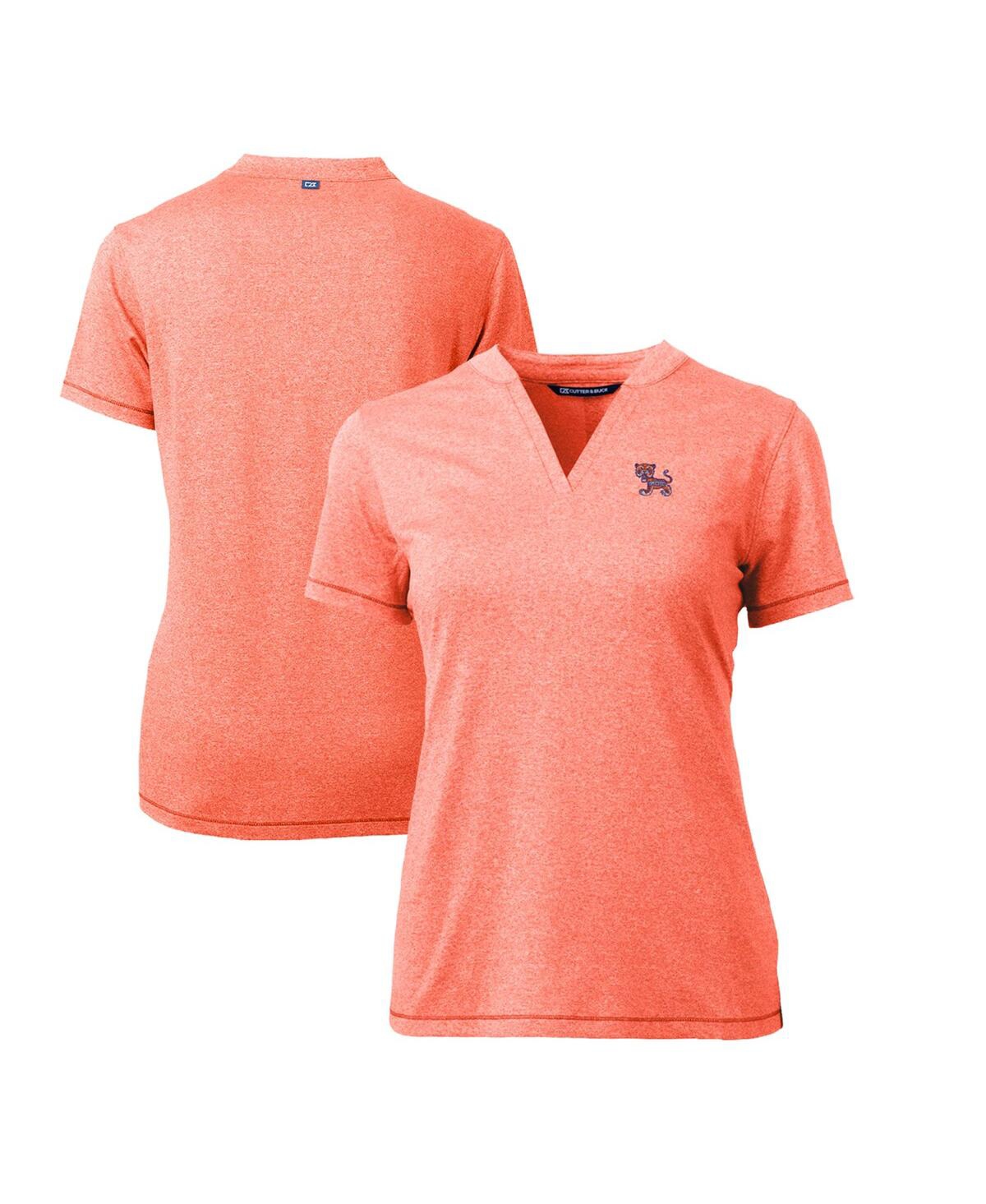 Women's Heather Orange Clemson Tigers Forge Stretch Blade V-Neck Top - Heather Orange
