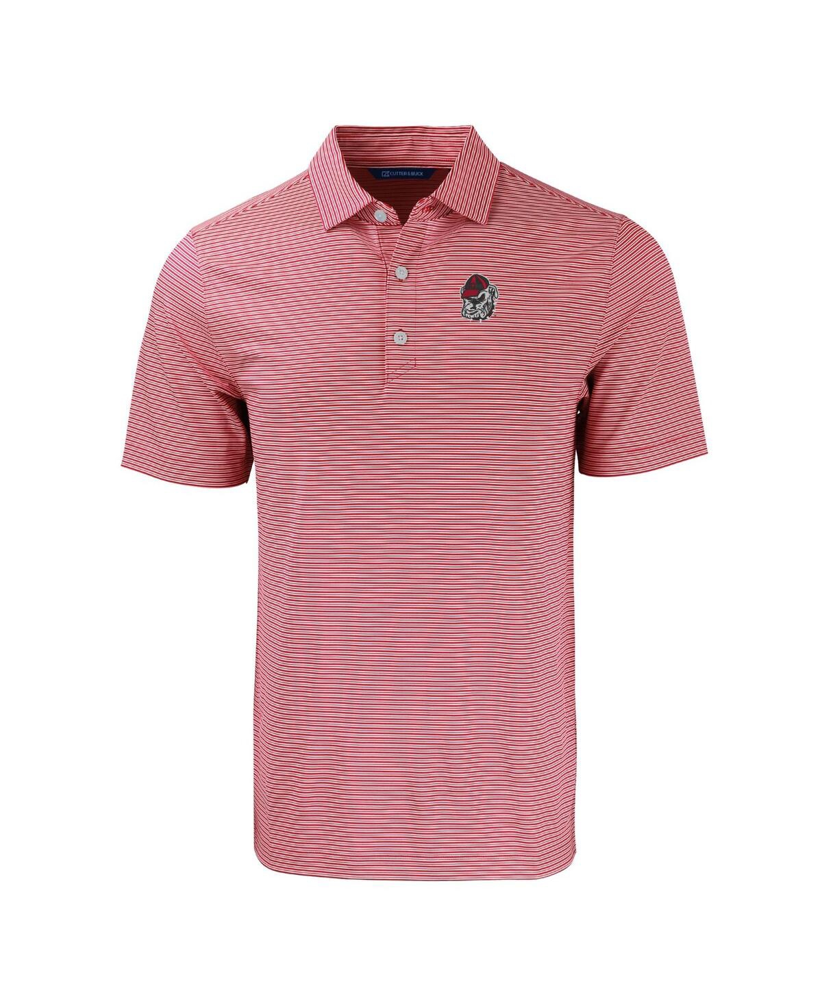 Cutter & Buck Men's Georgia Bulldogs Forge Eco Double Stripe Stretch Polo In Red