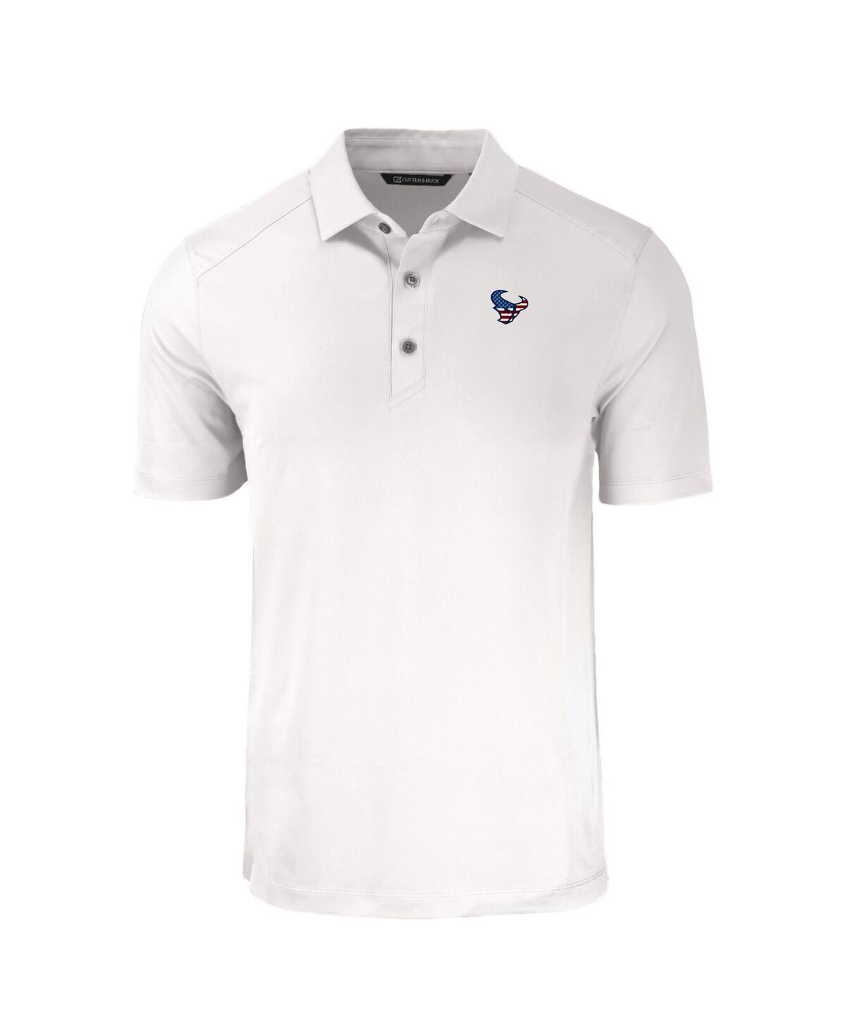 Cutter & Buck Men's White Houston Texans Americana Forge Eco Stretch Polo In White