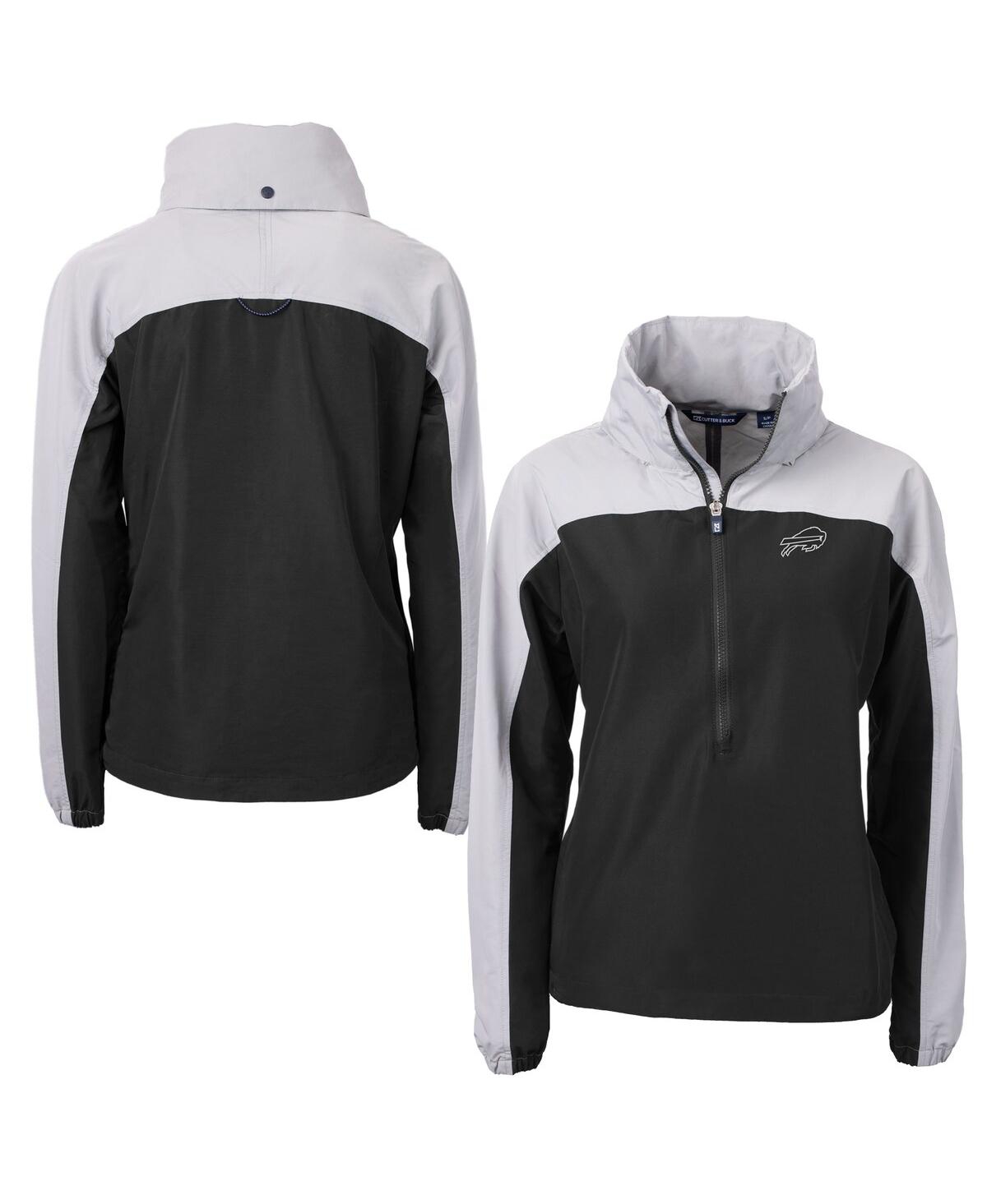 Women's Buffalo Bills Charter Eco Half-Zip Hoodie Anorak Jacket - Black, Gray