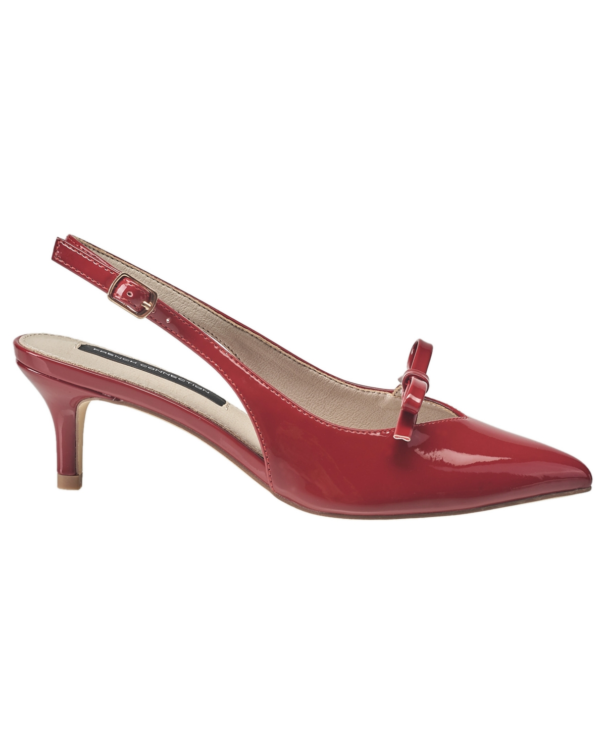 French Connection Women's Patent Bow Pumps