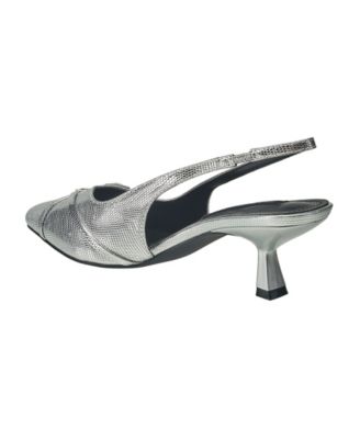 Women's Buckles Slingback Kitten Heel