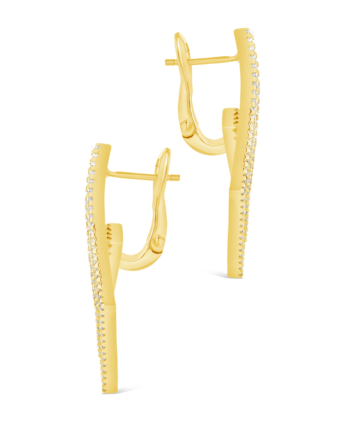 Sterling Forever Amina Cubic Zirconia Drop Earrings In 14k Gold Plated In Gold