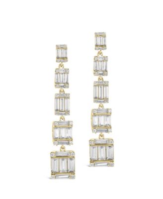 Penelope Cubic Zirconia Drop Stud Earrings