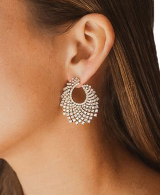 Viola Cubic Zirconia Statement Stud Earrings