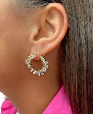 Shania Cubic Zirconia Circle Stud Earrings