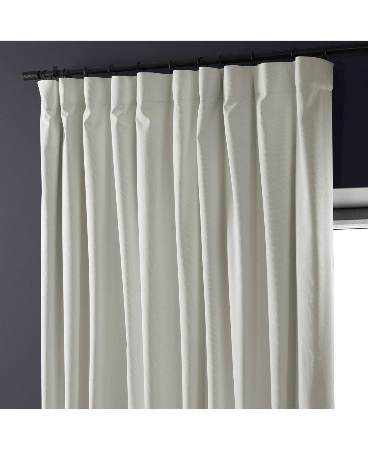 Shop Half Price Drapes Off White Extra Wide Performance Linen Hotel Blackout Curtain