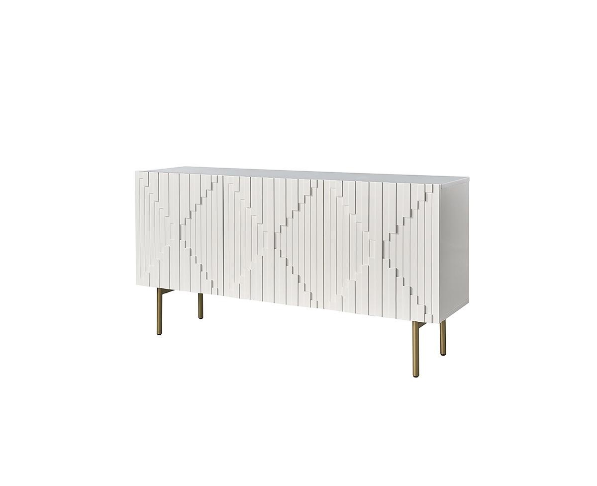 Hulala Home Reginald Modern Wide Sideboard with Adjustable Feet and Cable Management