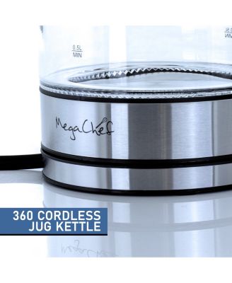 1.8 Quart Glass Body and Stainless Steel Electric Tea Kettle