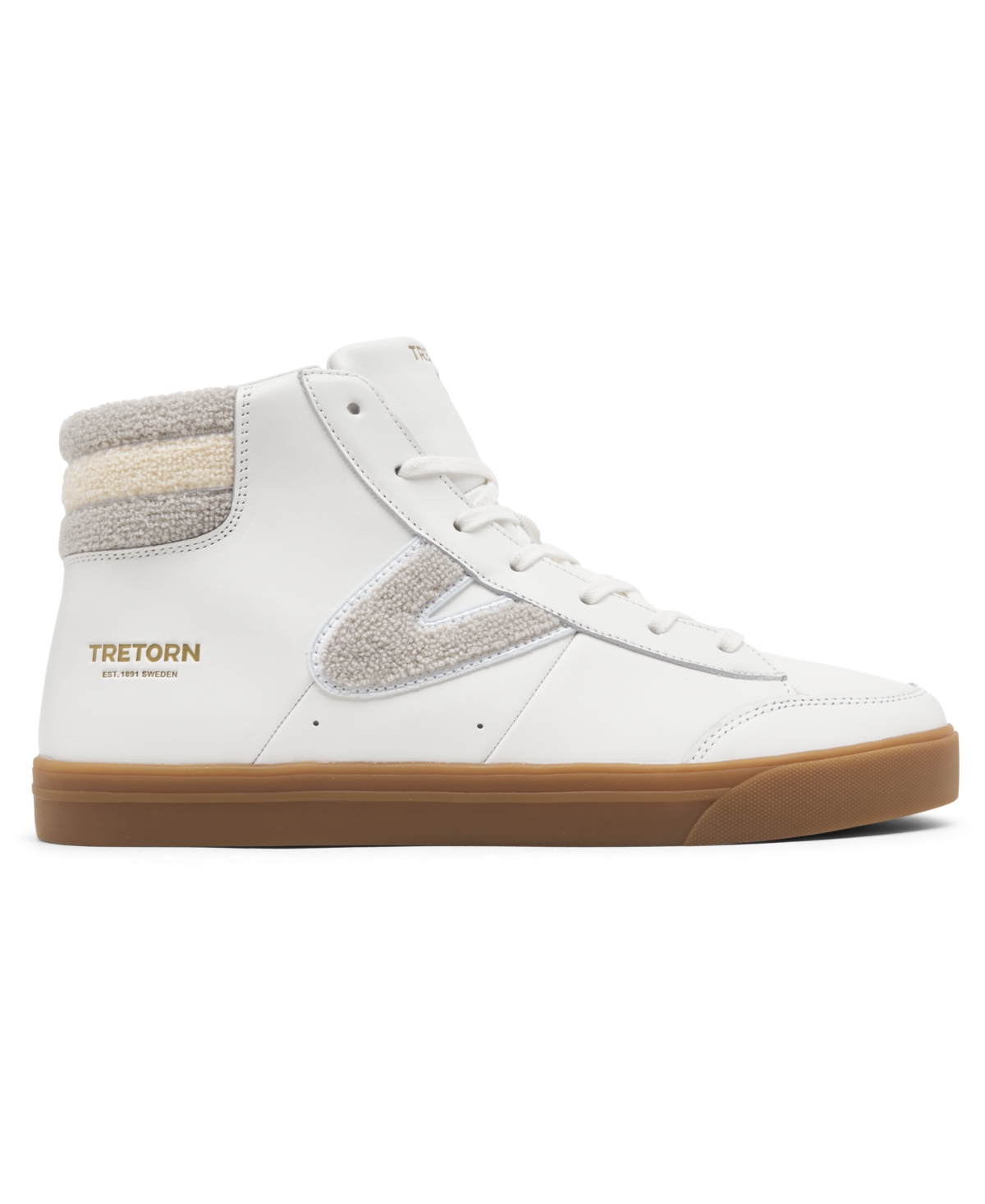 Tretorn Men's Ad Court High Top Tennis Sneakers from Finish Line -Taupe