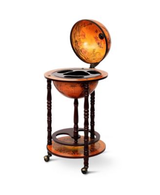 16th Century Wood Globe Wine Bar Stand