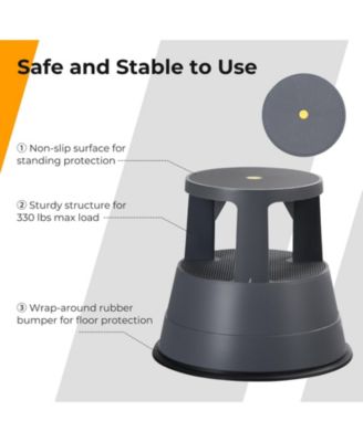 330 lbs Step Stool with Non-Slip Rubber Platform
