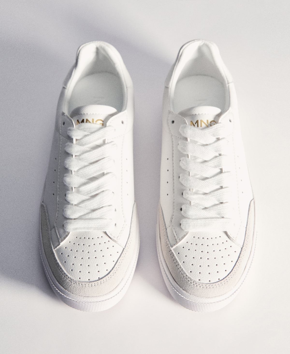 Mango Women's Leather Panel Sneakers