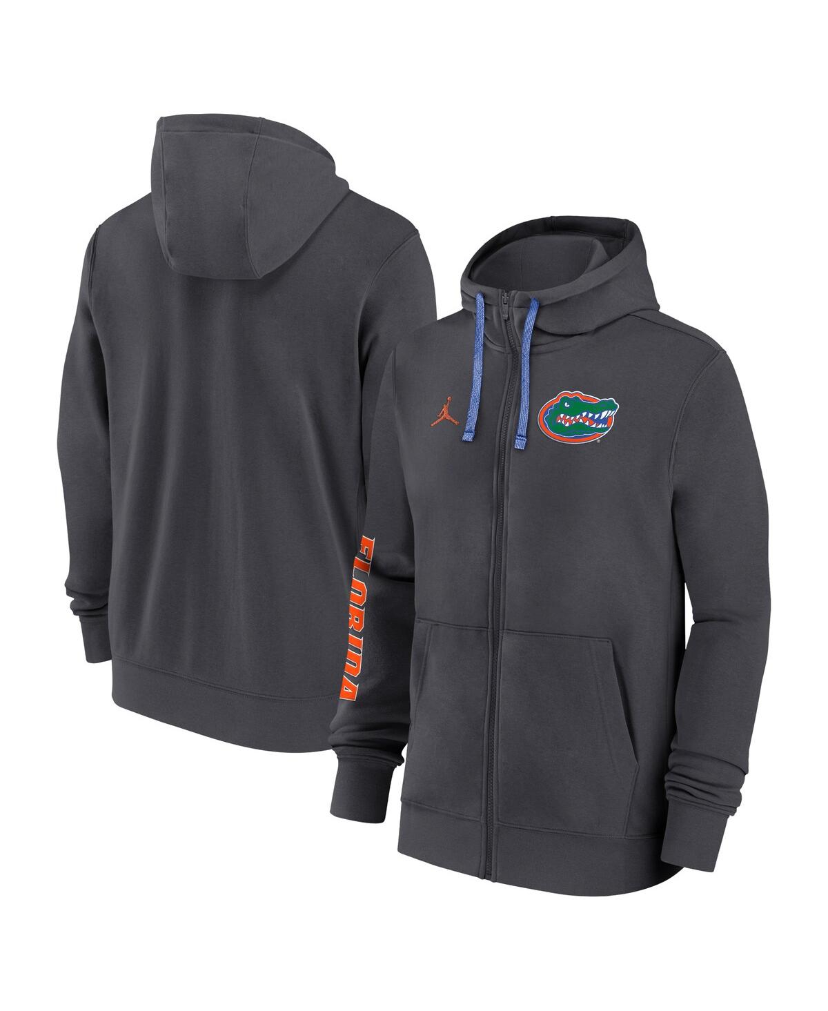 Jordan Men's Florida Gators 2024 Sideline Full-zip Hoodie In Anthracite