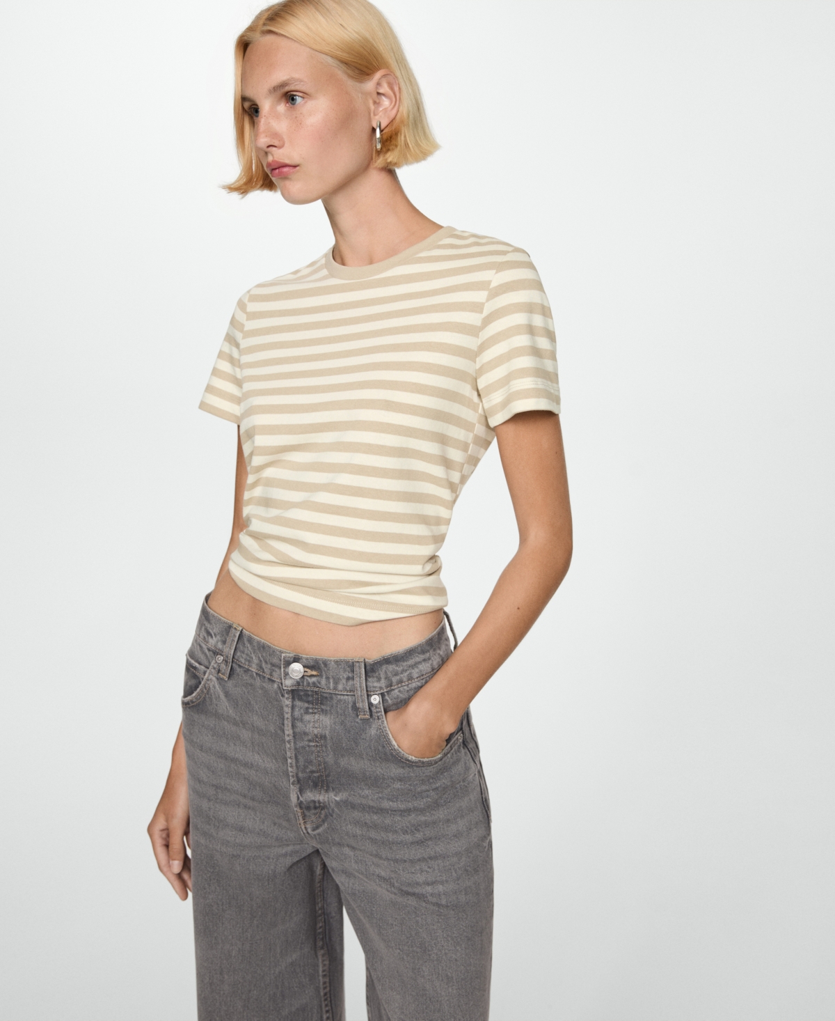 Mango Women's Loose Mid-Rise Wide Leg Jeans