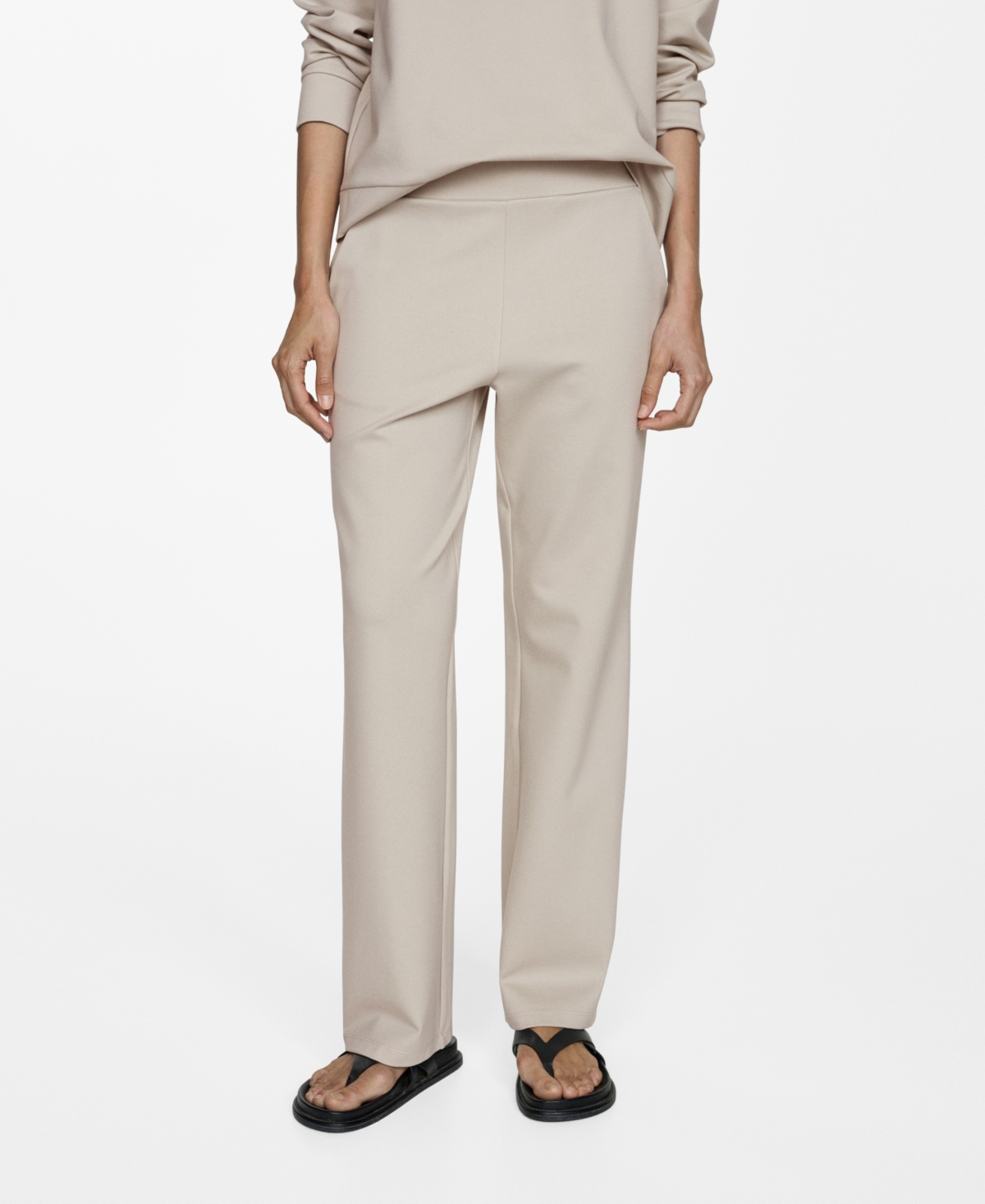 Shop Mango Women's Pocket Jogger Pants In Light,pastel Gray
