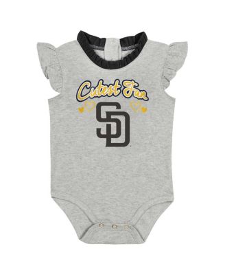 Baby Fanatics Brown/Gray San Diego Padres Two-Pack Fan Bodysuit Set