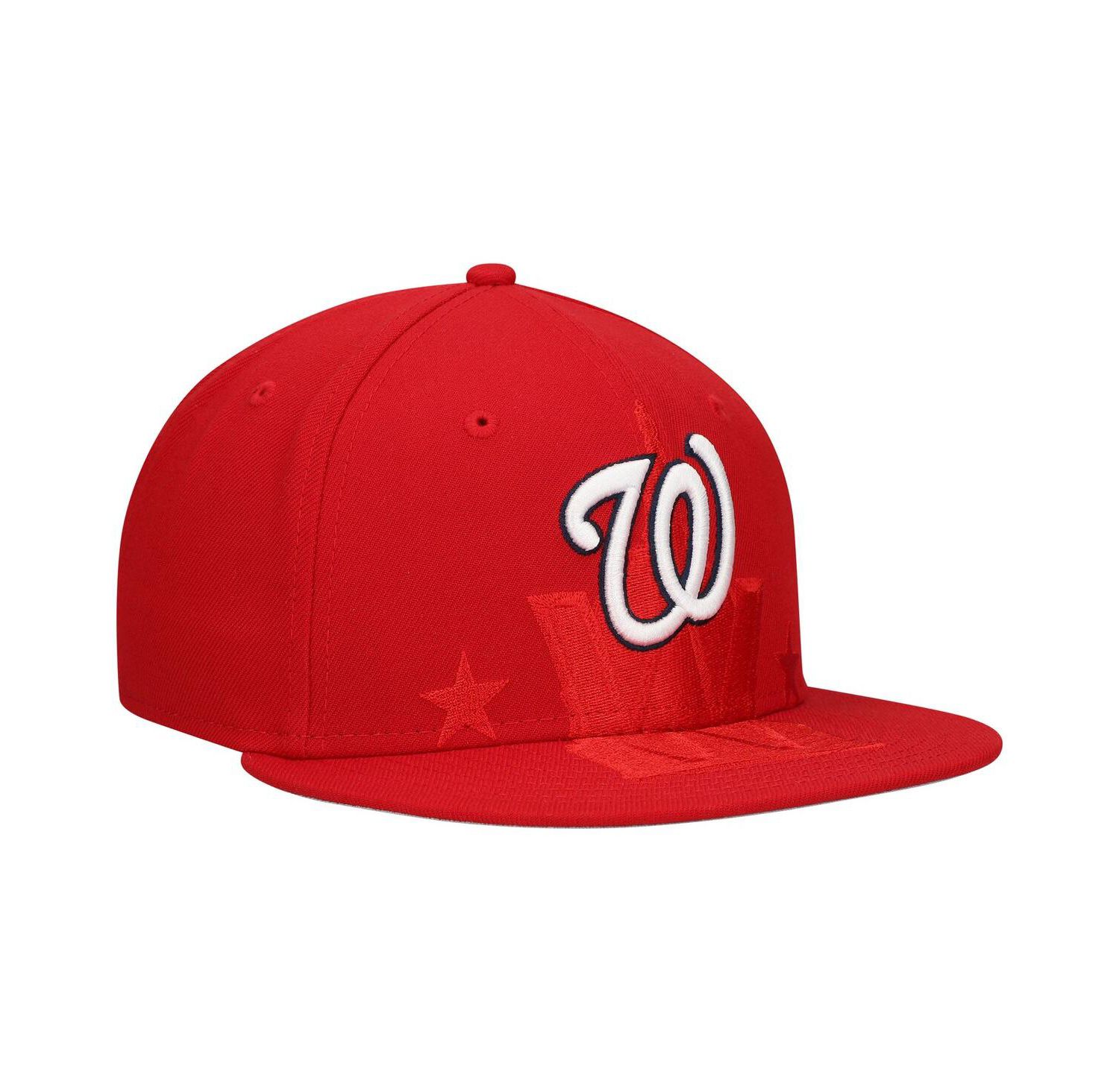 Men's Red Washington Nationals Shadow Logo 59FIFTY Fitted Hat