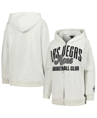 Women's Heather Gray Las Vegas Aces Washed Full-Zip Hoodie