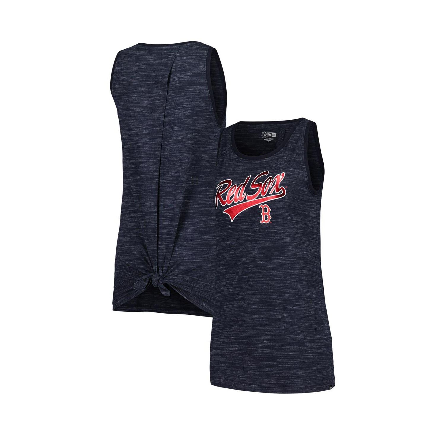 Women's Navy Boston Red Sox Space-Dye Active Tank Top