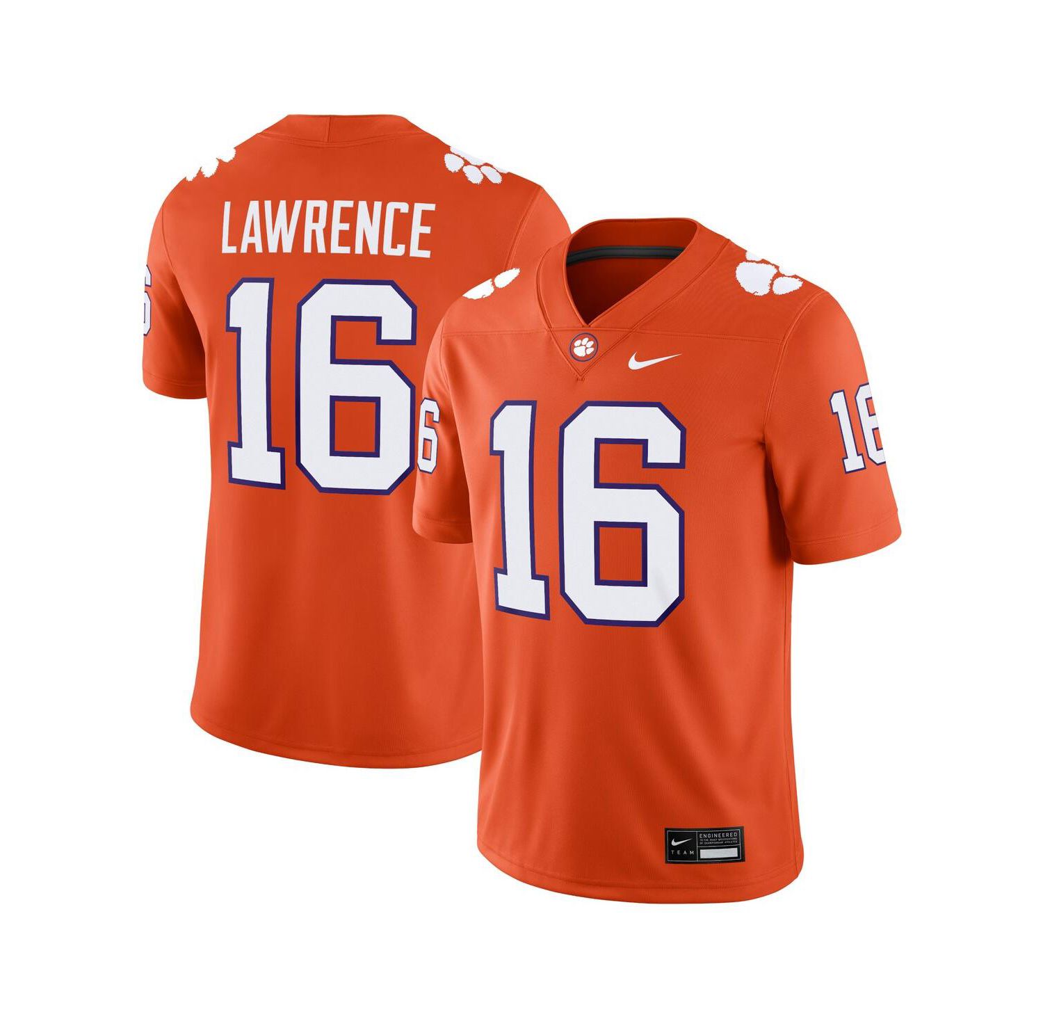 Men's Trevor Lawrence Orange Clemson Tigers Alumni Game Jersey