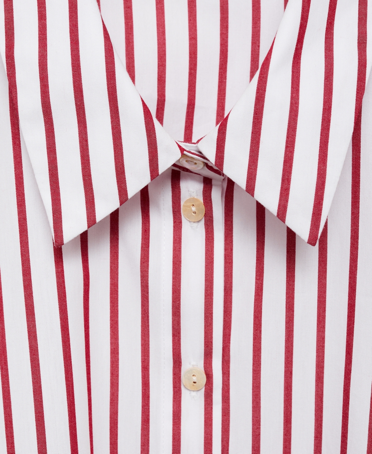 Mango Women's Striped Cropped Shirt