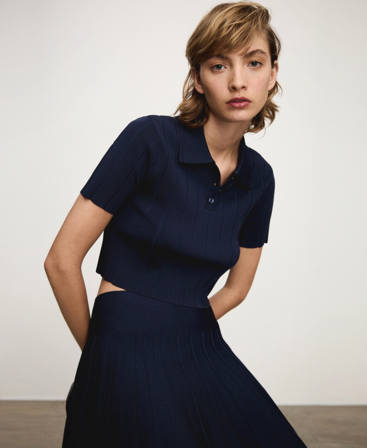 Mango Women's Polo-Neck T-Shirt