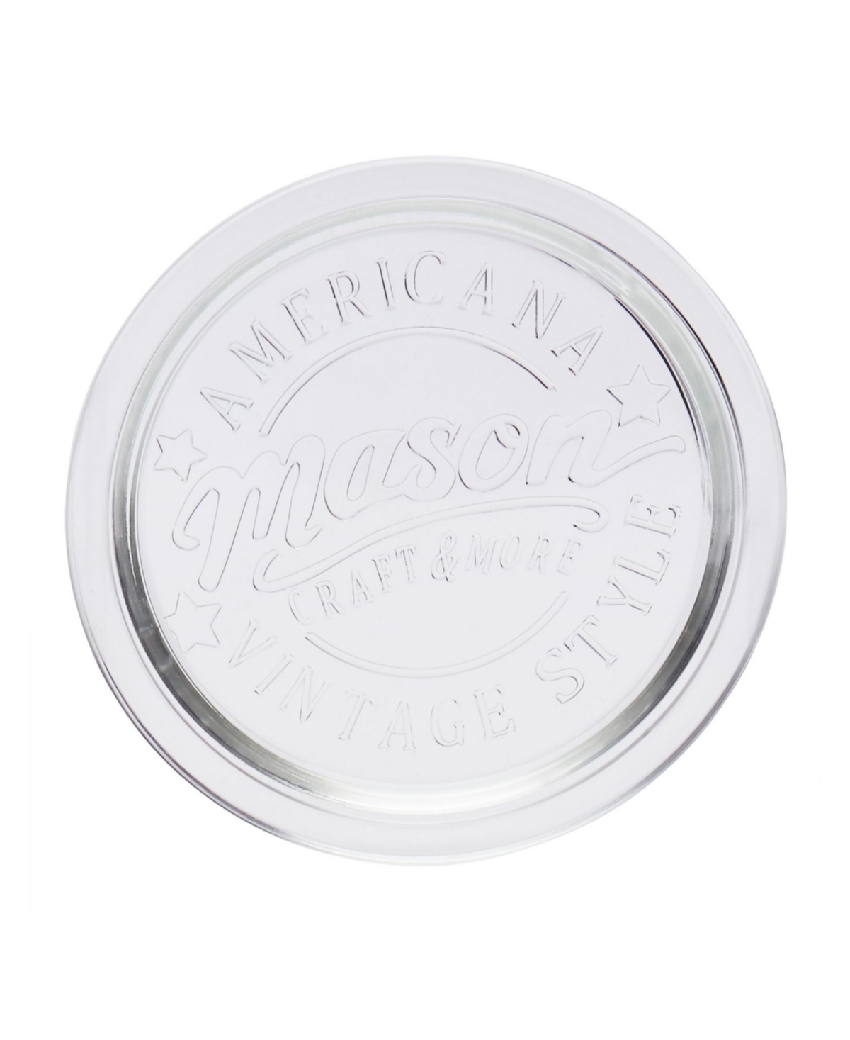 Mason Craft & More 7 Piece Glass Coaster Set With Holder In Clear