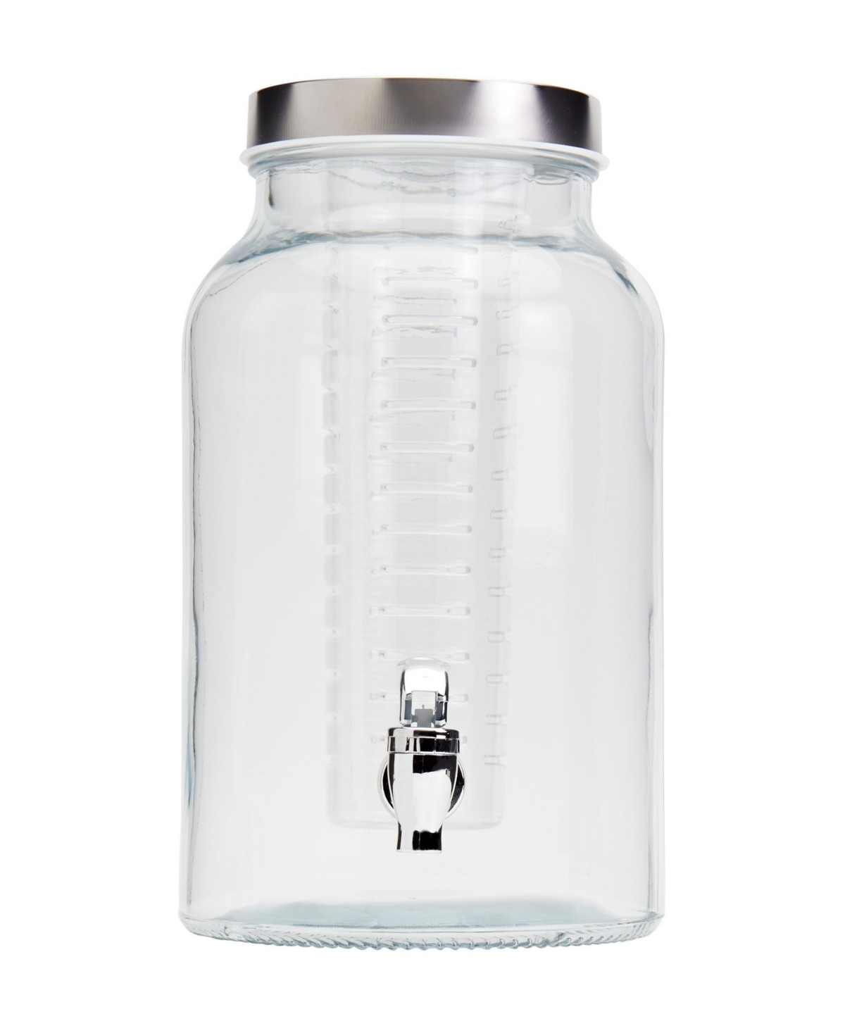 Mason Craft & More 1.5 Gallon Glass Drink Dispenser With Infuser And Screw-off Wide Lid In Clear