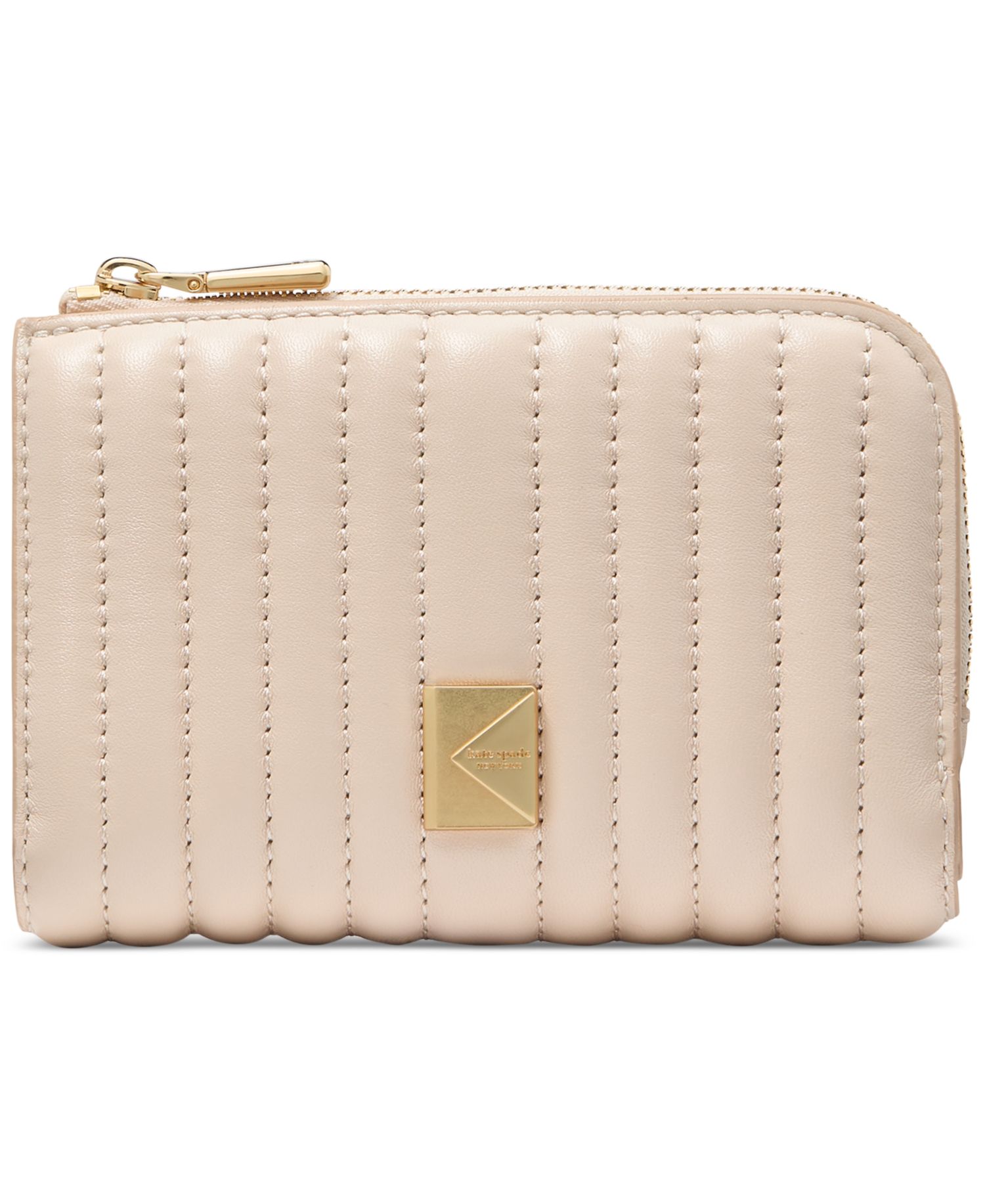 Deco Quilted Leather Compact Wallet