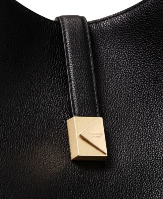 Deco Large Pebbled Leather Tote Bag