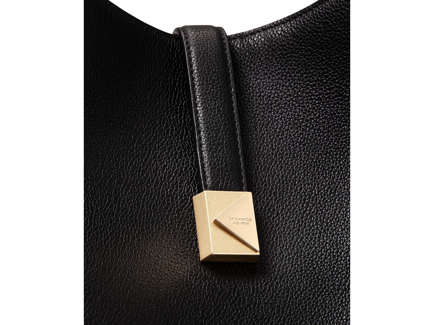 Женская сумка Kate Spade New York Deco Large Pebbled Leather, цвет: Чёрный — фото 6