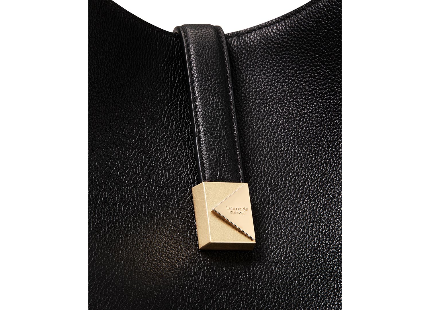 Deco Large Pebbled Leather Tote Bag