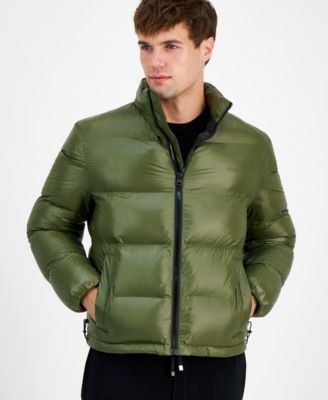 Hugo Boss - Men's Beazly2436 Slim-Fit Quilted Full-Zip Hooded Puffer Jacket