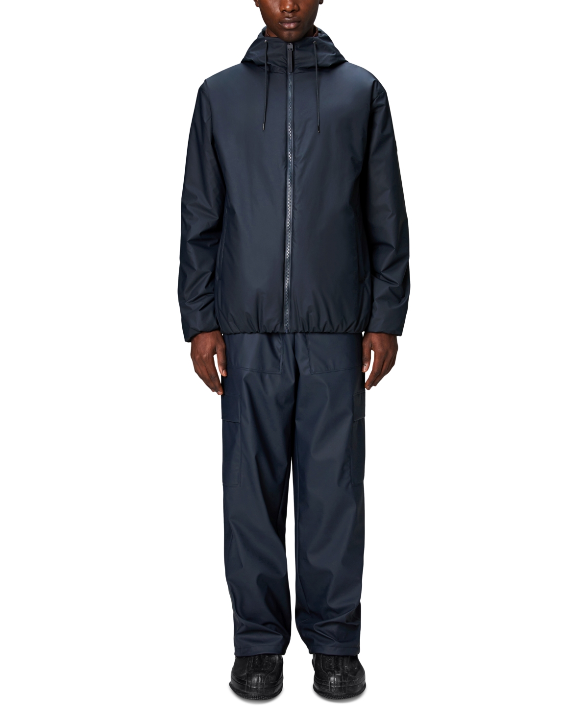 Rains Men's Lohja Insulated Hooded Waterproof Jacket