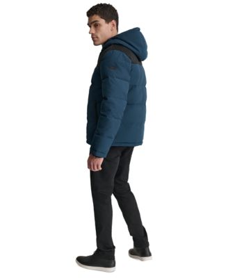 Men's Mixed-Media Puffer Coat, Created for Macy's 