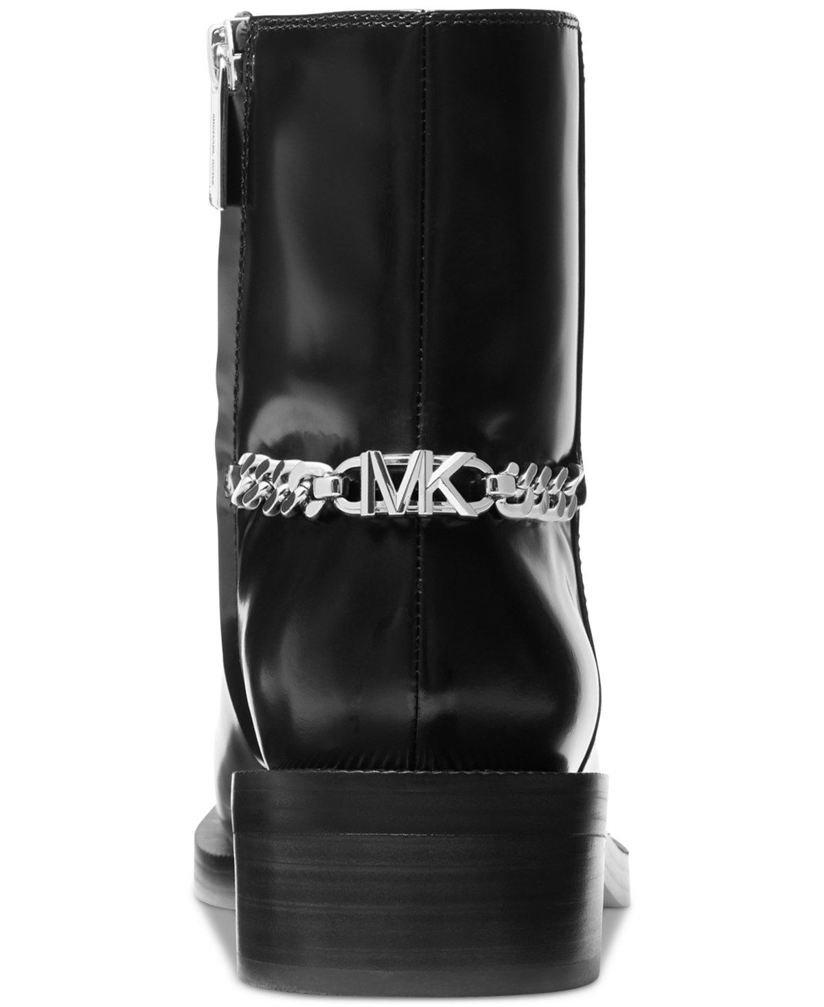 Michael Kors Carlisle Low Heels Ankle Boots In Black Leather In Black