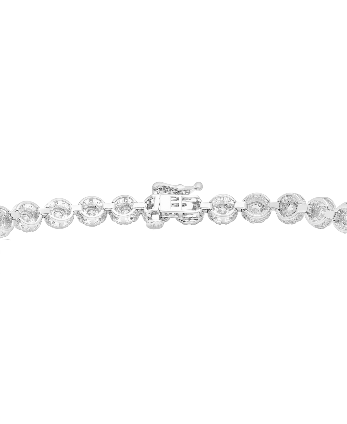 Wrapped In Love Diamond Halo Tennis Bracelet (5 Ct. T.w.) In 14k White Gold, Created For Macy's In White Gold
