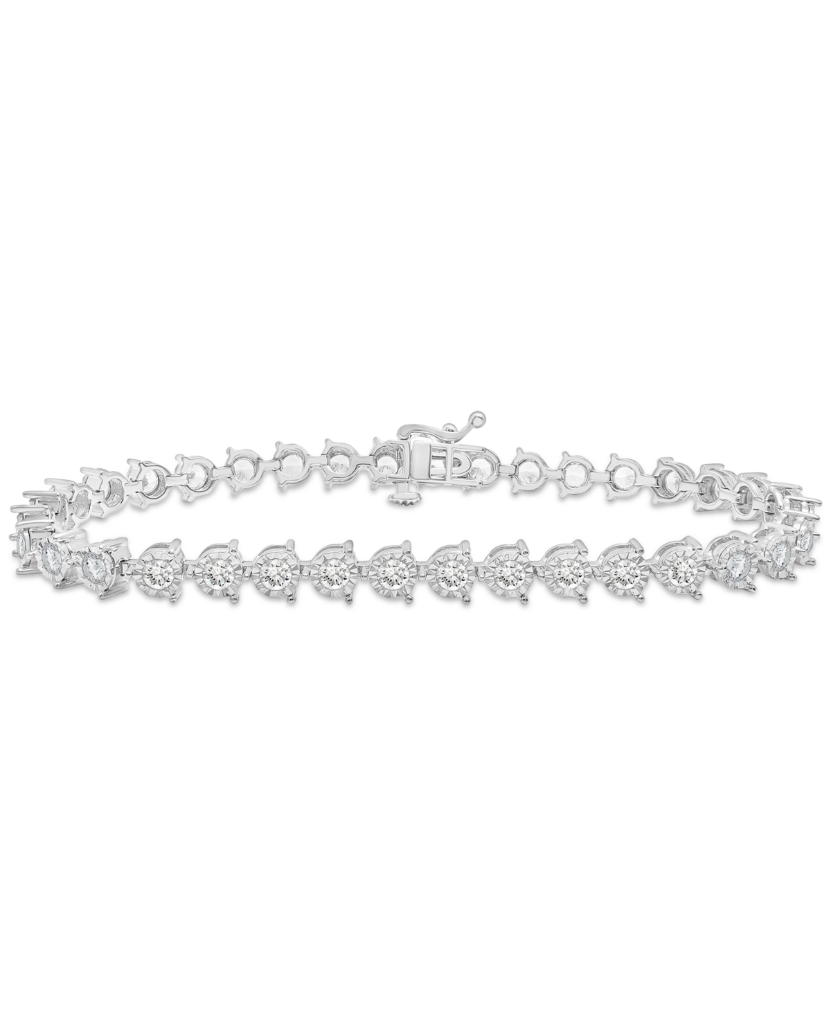 Diamond Tennis Bracelet (3 ct. t.w.) in 10k White Gold, Created for Macy's - White Gold