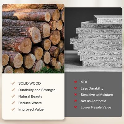 Thickened Solid Wood Bench, 47" Rustic Farmhouse Entryway Bench, Heavy Duty Dining Bench