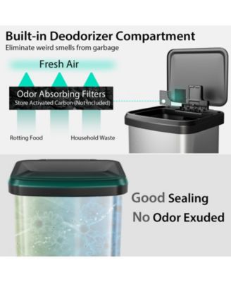 13.2 Gallon Step Trash Can with Soft Close Lid and Deodorizer Compartment