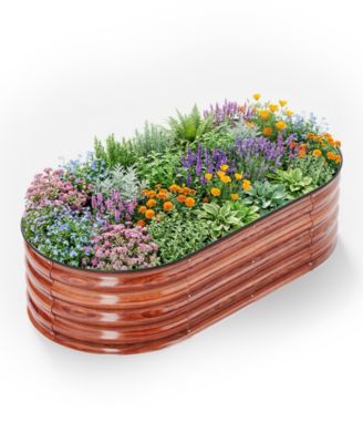 4x2x1Ft 3-Piece Raised Garden Bed Outdoor Metal Garden Bed for Vegetables Flowers and Herbs Planter Box