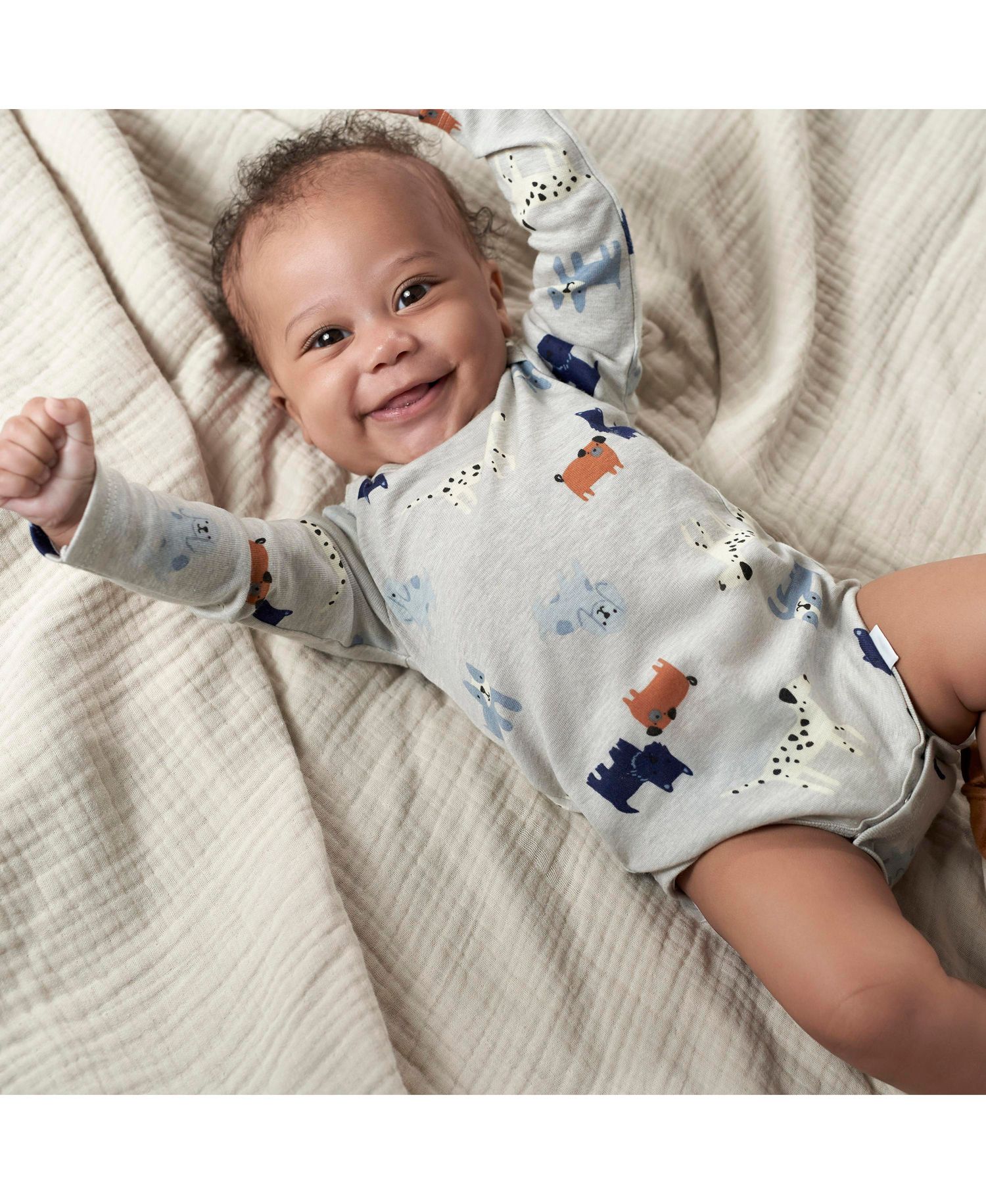 Baby Boys Long Sleeve Onesies Bodysuits, 6-Pack