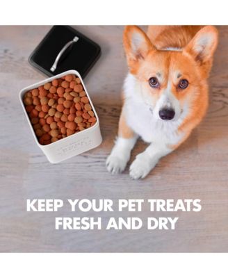 Sparky Metal Storage Treats Canister, 36 oz., White & Black - Good Dog